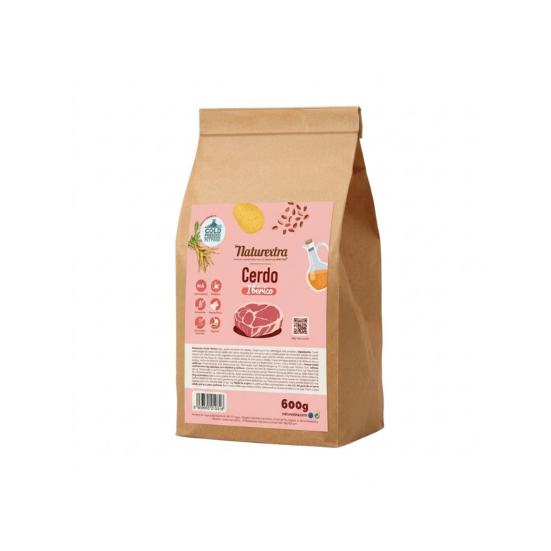 Naturextra Cerdo Ibérico - Pienso Monoproteico Prensado en Frío (Sin Gluten)